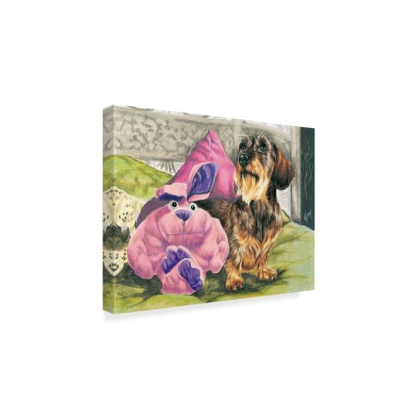 Barbara Keith 'Dachshund With Stuffed Toy' Canvas Art,18x24